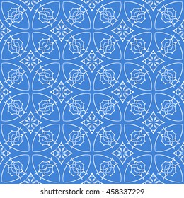 Abstract seamless pattern of royal blue color for wallpapers and background.