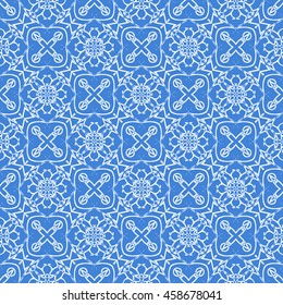 Abstract seamless pattern of royal blue color for wallpapers and background.