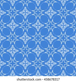 Abstract seamless pattern of royal blue color for wallpapers and background.