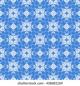 Abstract seamless pattern of royal blue color for wallpapers and background.
