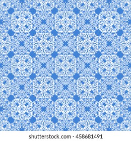 Abstract seamless pattern of royal blue color for wallpapers and background.