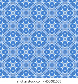 Abstract seamless pattern of royal blue color for wallpapers and background.