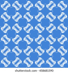 Abstract seamless pattern of royal blue color for wallpapers and background.