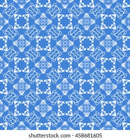 Abstract seamless pattern of royal blue color for wallpapers and background.