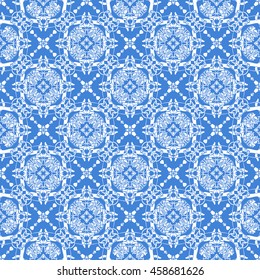 Abstract seamless pattern of royal blue color for wallpapers and background.