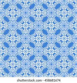 Abstract seamless pattern of royal blue color for wallpapers and background.