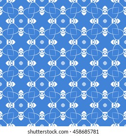 Abstract seamless pattern of royal blue color for wallpapers and background.