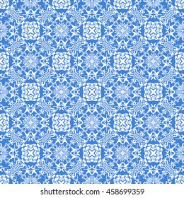 Abstract seamless pattern of royal blue color for wallpapers and background.