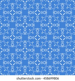 Abstract seamless pattern of royal blue color for wallpapers and background.