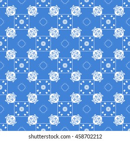 Abstract seamless pattern of royal blue color for wallpapers and background.