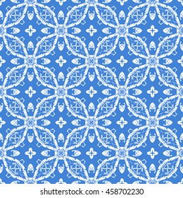Abstract seamless pattern of royal blue color for wallpapers and background.