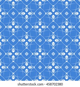 Abstract seamless pattern of royal blue color for wallpapers and background.