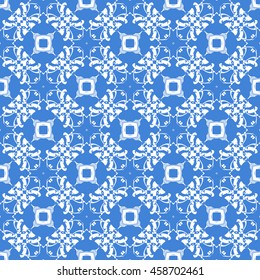 Abstract seamless pattern of royal blue color for wallpapers and background.