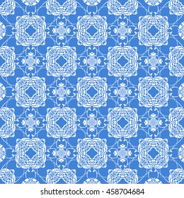 Abstract seamless pattern of royal blue color for wallpapers and background.