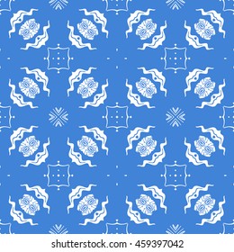 Abstract seamless pattern of royal blue color for wallpapers and background.
