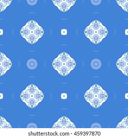 Abstract seamless pattern of royal blue color for wallpapers and background.
