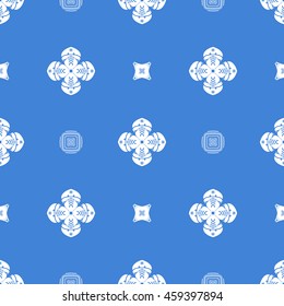Abstract seamless pattern of royal blue color for wallpapers and background.