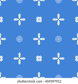 Abstract seamless pattern of royal blue color for wallpapers and background.