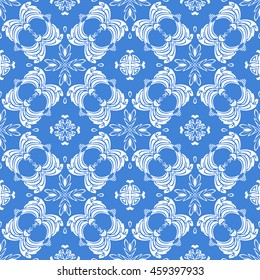 Abstract seamless pattern of royal blue color for wallpapers and background.