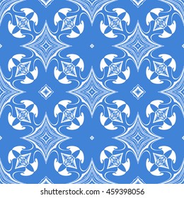 Abstract seamless pattern of royal blue color for wallpapers and background.