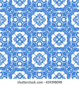 Abstract seamless pattern of royal blue color for wallpapers and background.