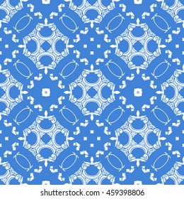 Abstract seamless pattern of royal blue color for wallpapers and background.