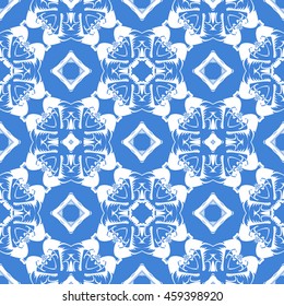Abstract seamless pattern of royal blue color for wallpapers and background.