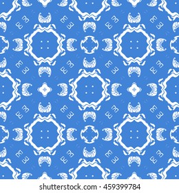 Abstract seamless pattern of royal blue color for wallpapers and background.