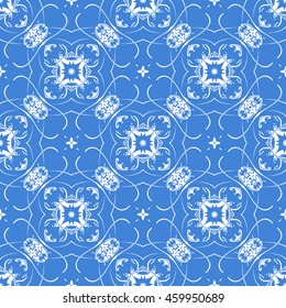 Abstract seamless pattern of royal blue color for wallpapers and background.