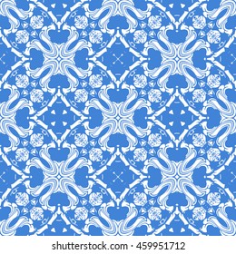 Abstract seamless pattern of royal blue color for wallpapers and background.
