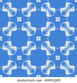 Abstract seamless pattern of royal blue color for wallpapers and background.