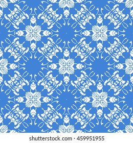 Abstract seamless pattern of royal blue color for wallpapers and background.