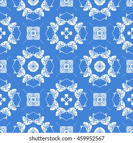 Abstract seamless pattern of royal blue color for wallpapers and background.