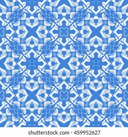 Abstract seamless pattern of royal blue color for wallpapers and background.