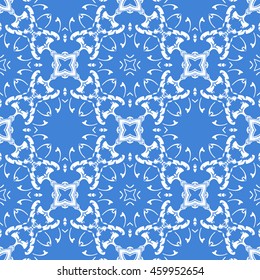 Abstract seamless pattern of royal blue color for wallpapers and background.