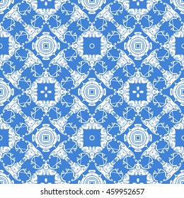 Abstract seamless pattern of royal blue color for wallpapers and background.