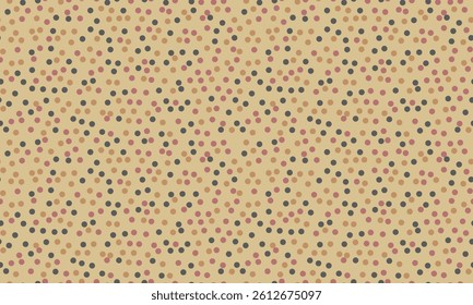 Abstract seamless pattern with scattered dots in muted earth tones.  Perfect for backgrounds, textiles, or packaging design.  Evokes a sense of calm and natural beauty.