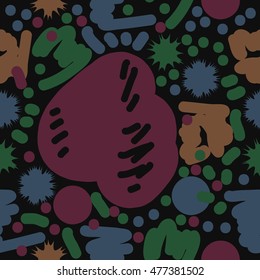 Abstract  seamless pattern with scribbles. Hand drawn.