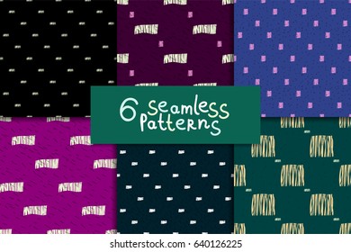 Abstract seamless pattern set