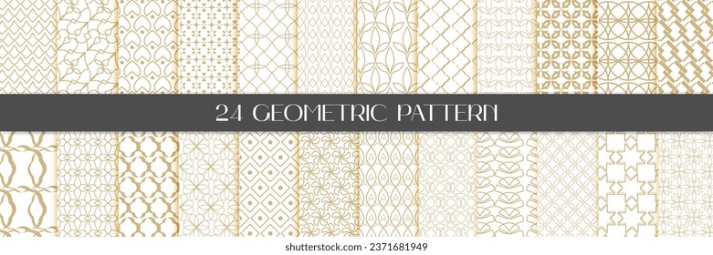 Abstract Seamless Pattern Set. Minimalist Trendy Seamless Textures. Yellow and White Abstract Pattern Design. Vector Creative Templates Set for Fabric, Surface Design,Textile.