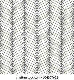 Abstract seamless pattern with set of wavy elements. Original background.