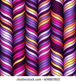 Abstract seamless pattern with set of wavy elements. Original background.