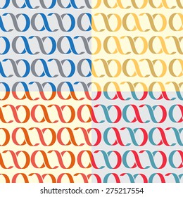 Abstract seamless pattern in several versions