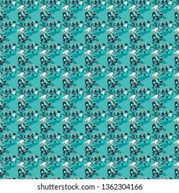Abstract seamless pattern in a shades of blue. Vector illustration