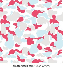 Abstract Seamless Pattern with Shapes Smooth Colorful Blots