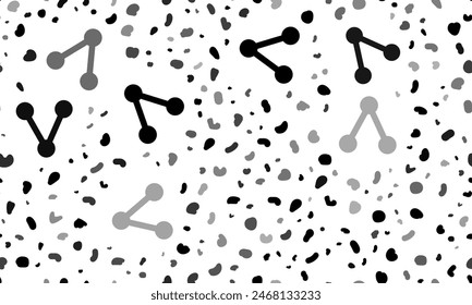 Abstract seamless pattern with share symbols. Creative leopard backdrop. Vector illustration on white background