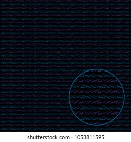 abstract seamless pattern of short lines tilted in a row-vector illustration. Dark background.