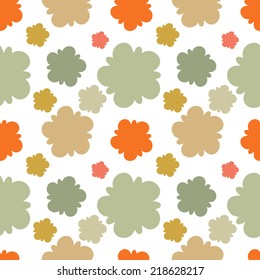 Abstract seamless pattern with silhouettes flowers. Floral repeating background texture. Fabric design. Wallpaper