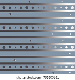 Abstract Seamless Pattern with silver stripes. Vector Illustration