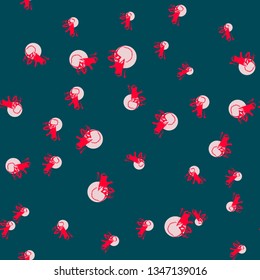 Abstract seamless pattern with simple chaotic grunge circles